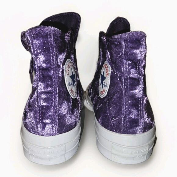 New! Converse Golf Le Fleur Chuck 70 Hi Quilted Velvet Tillandsia Purple W8 M6 - Picture 5 of 13